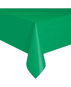 Festive Green Plastic Tablecover