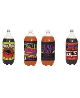4 Halloween 2L Bottle Labels
