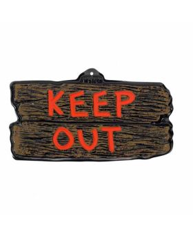 Halloween "Keep Out" Cemetery Small Vac Form Sign 