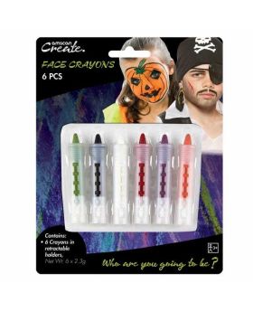 Face Crayons In Retractable Holder