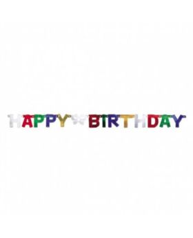 Happy Birthday Multi Letter Banner 1.45m