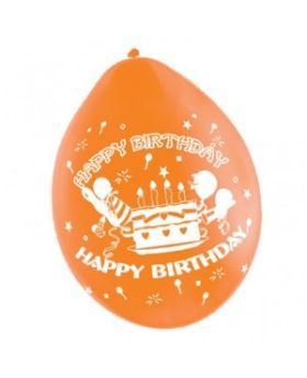 Happy Birthday Assorted Balloons 10pk