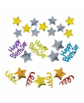 Happy Birthday Stars Confetti, Triple Pack, 31g