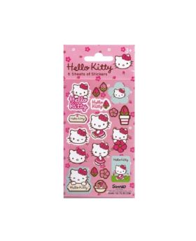 6 Hello Kitty Party Bag Sticker Sheet