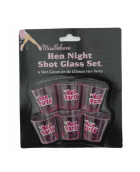 6 Hen Night Shot Glasses