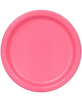 Hot Pink Paper Plates 23cm, pk16