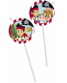 Jake & the Neverlands Pirates Party Straws 6pk