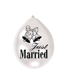 Just Married Latex Baloons