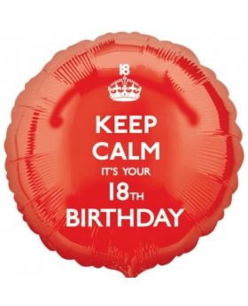 Keep Calm It's Your 18th Birthday Foil Balloon 17"