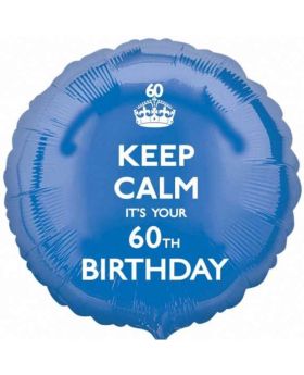 Keep Calm It's Your 60th Birthday Foil Balloon 17"