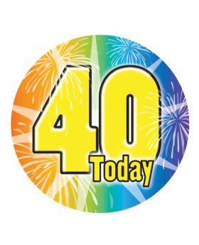 Large 40 Birthday Badge