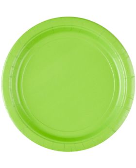 8 Kiwi Green Paper Dinner Plates