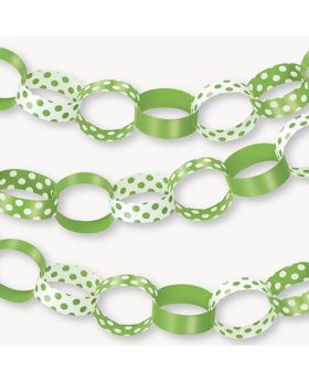 Lime Green Polka Dots Paper Chains