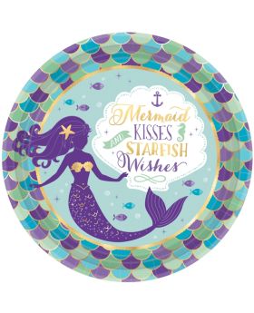 Mermaid Wishes Party Dinner Plates