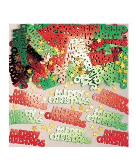 Merry Christmas Type Metallic Confetti Mix