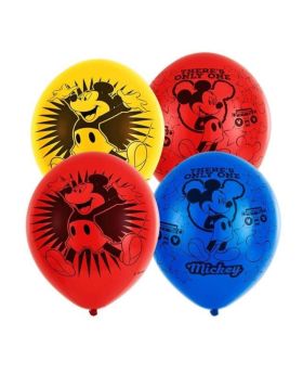Mickey Mouse 4 Sided Latex Balloons 11", pk6