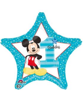 Mickey Mouse 1st Birthday Foil Balloon 19"