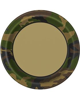 8 Military Camo Party Plates