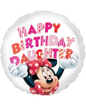 Minnie Mouse Happy Birthday Daughter Foil Balloon 18"