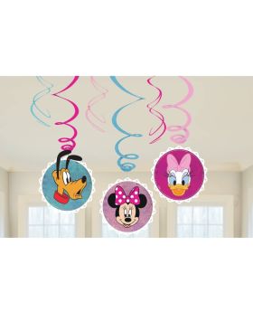 6 Minnie Mouse Swirl Decorations