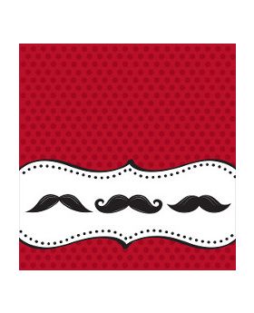 Moustache Madness Plastic Tablecover