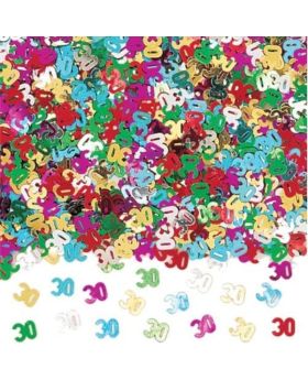 30th Birthday Multi-coloured Metallic Confetti