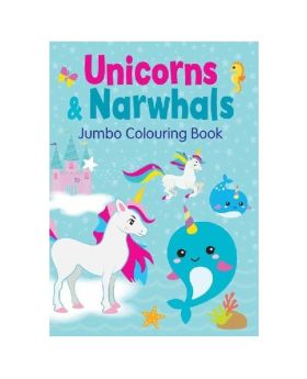 Unicorns & Narwhals Jumbo Colouring Book