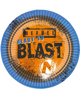 8 NERF Party Plates 23cm