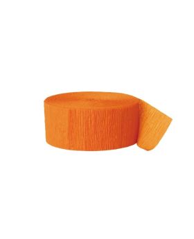 Bright Orange Crepe Streamer