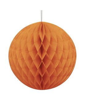 Orange Honeycomb Ball Party Decoration 20cm