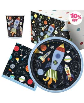Outer Space Party Tableware Pack for 8