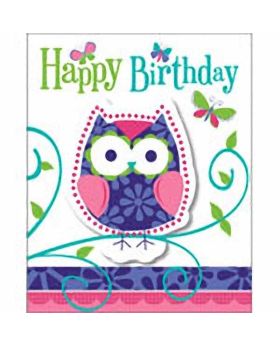 Owl Pal Birthday Invitations pk8