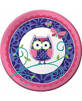 Owl Pal Birthday Paper Plates pk8