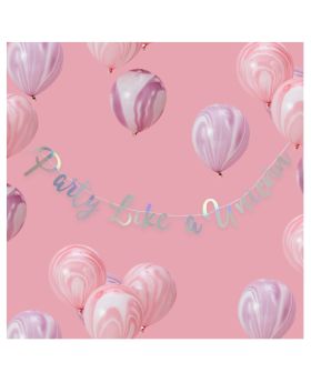 ''Party Like a Unicorn'' Letter Banner