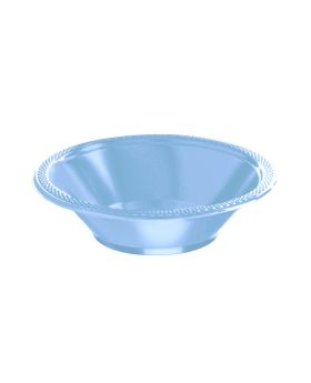 20 Pastel Blue Plastic Party Bowls