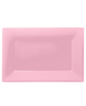 Baby Pink Plastic Serving Trays