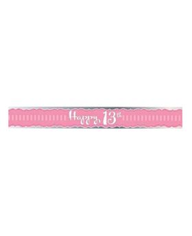 Perfectly Pink 13th Birthday Sash 
