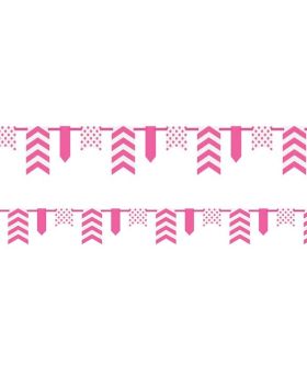 Hit Pink Pennant Card Banner