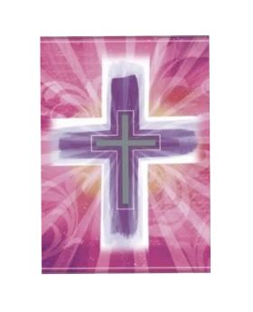 Joyous Cross PinkPlatic Tablecover
