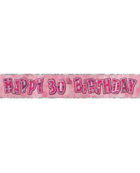 Pink Age 30 Party Banners