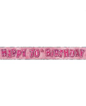 Pink Age 70 Party Banners