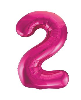 Pink Glitz Number Foil Balloon - 2