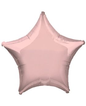 Pastel Pink Star Foil Balloon 18"