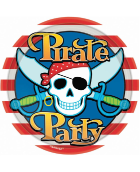 Pirate Party Plates 23cm, pk8