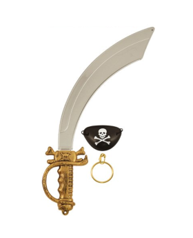 Pirate Cutlass Sword and Accessories Set - Adult