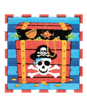Pirate Treasure Napkins 33cm x 33cm, pk16