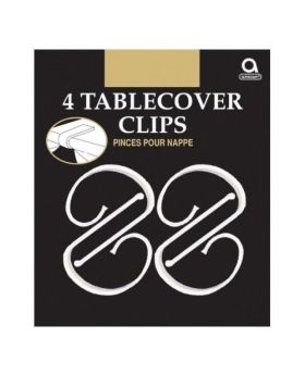 Plastic tablecover Clips, pk4