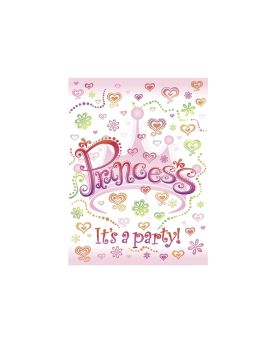 8 Princess Diva Party Invitations