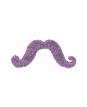 Fake Purple Handlebar Moustache