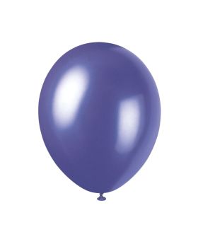 Pearlised Electric Purple Latex Balloons 12", pk8